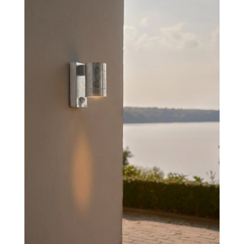 Вуличний світильник з датчиком руху Nordlux 21509131 Tin GU10 1x25W IP54 сріблястий