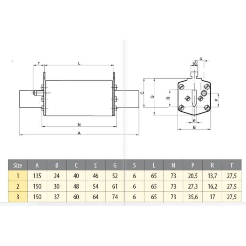 Предохранитель ETI 004724222 M2UQ2/350A/690V gR (200 kA)