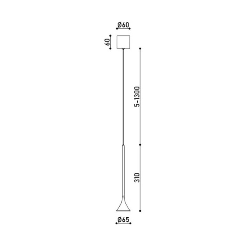 Підвісний світильник, люстра Kloodi PE-KATYA308 5W 3K 24D WH LED 1x5W 3000К IP20
