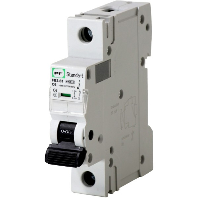 Автоматический выключатель Promfactor STANDART FB2-63 1P C 6A 6кА (FB2C1006)