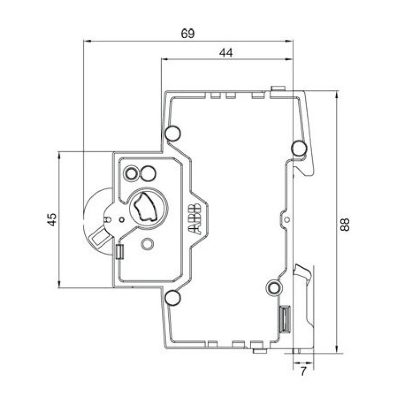 Автоматичний вимикач ABB BASIC M 2Р 63А 4,5kA
