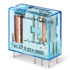 Миниатюрное реле Finder 2CO 10A 24В DC шаг 5мм (406290240000)