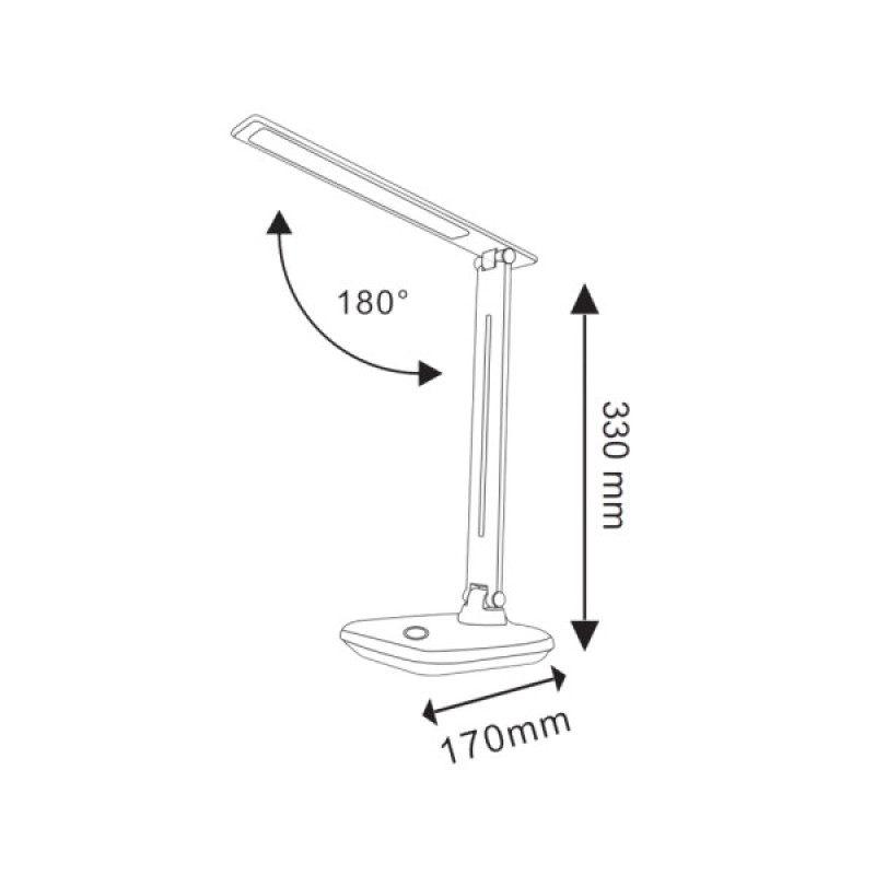 Настільна лампа Goldlux 316615 Vinto Led 1x8W IP20 Чорна