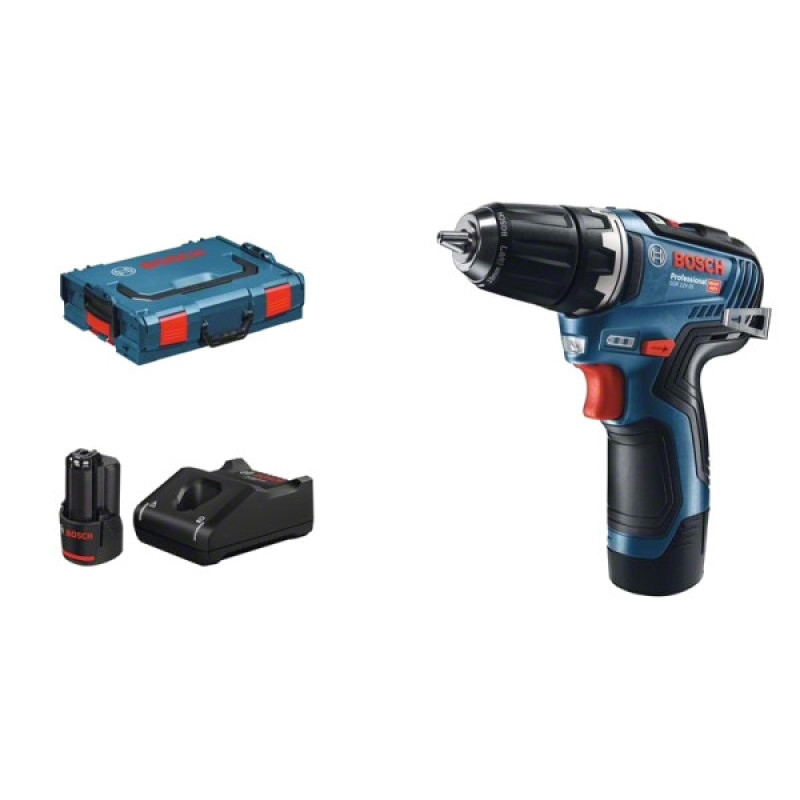 Бесщеточный шуруповерт Bosch GSR 12V-35 2x30Ач 35Нм AutoLock L-BOXX 102 075кг (06019H8002)