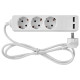 Удлинитель E.Next e.es.3.1.5.zb2.usb 3 гнезда 1.5м с USB-зарядкой (s042128)