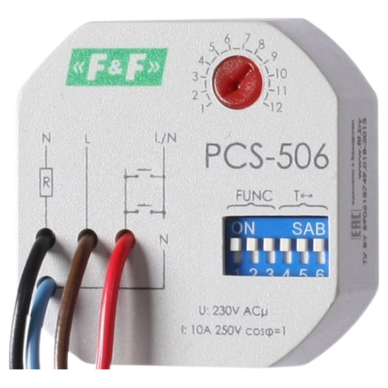 Электронное реле времени F&F PCS-506 195-253В AC 10А