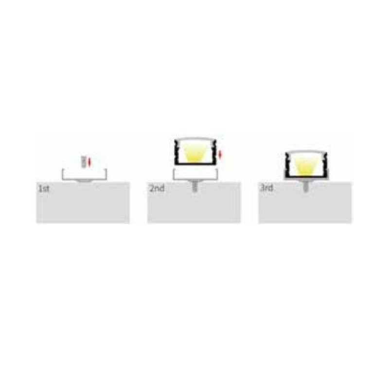 LED-профіль ALUMLED LP18131 з розсіювачем, 2 метра