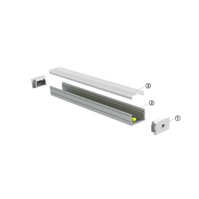 LED-профіль ALUMLED LP18131 з розсіювачем, 2 метра