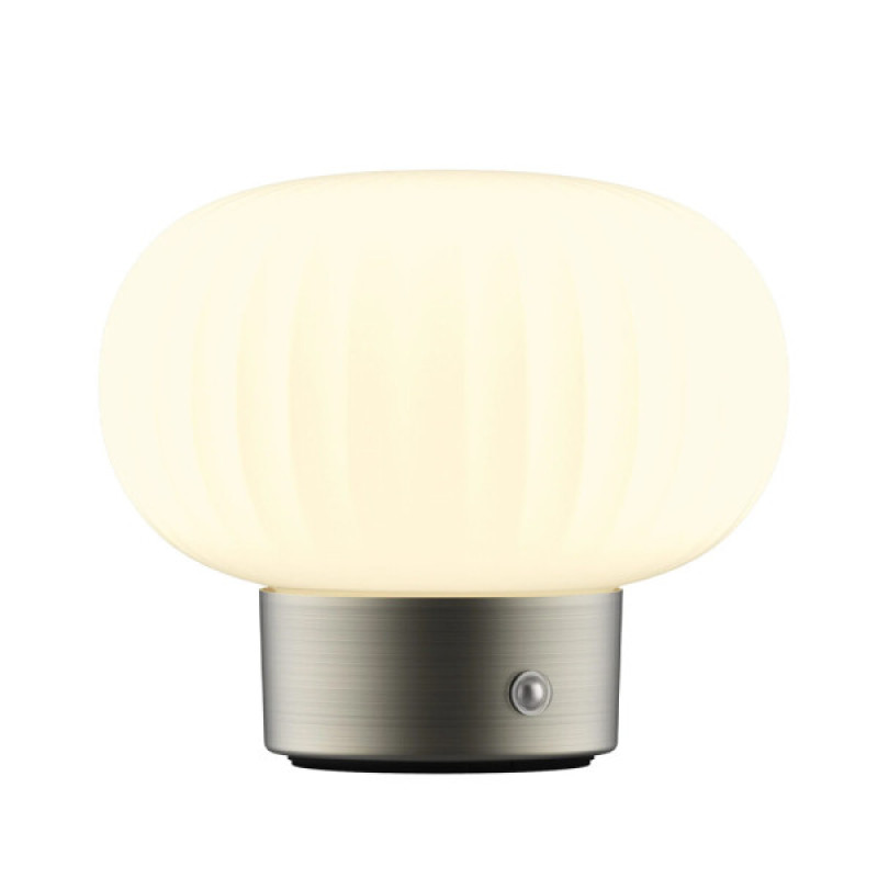 Настільна лампа з акумулятором Goldlux 329844 Latte Led 1x1.8W 2700K 150Lm IP20 Срібна