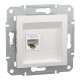 Компьютерная розетка RJ45 UTP cat.5e Schneider Electric Asfora без рамки белая (EPH4370121)