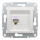 Компьютерная розетка RJ45 UTP cat.5e Schneider Electric Asfora без рамки белая (EPH4370121)