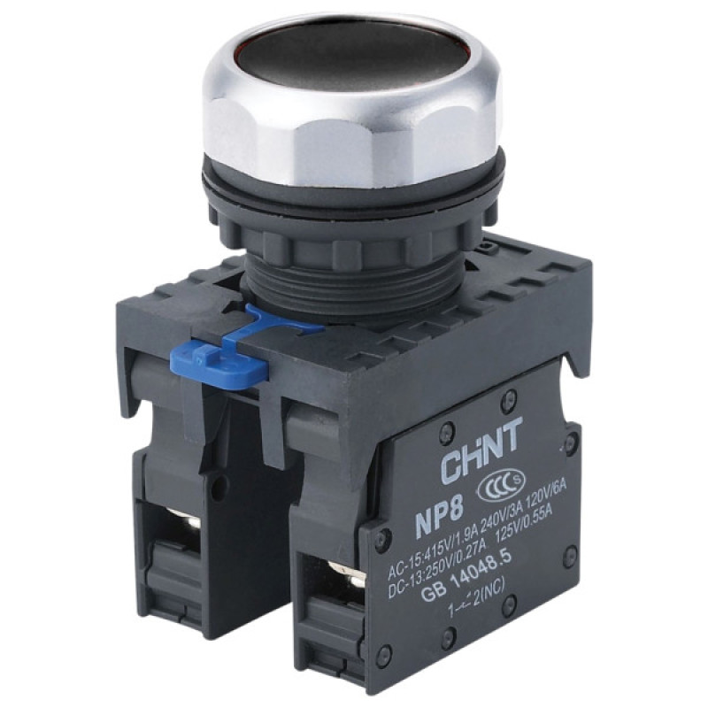 Кнопка Chint NP8-11BN/2 1NO+1NC черная IP65 (667112)