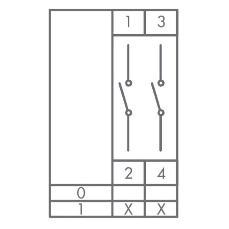 Кулачковий перемикач EMAS PSA032AK231S ON-OFF (0-1) 32А