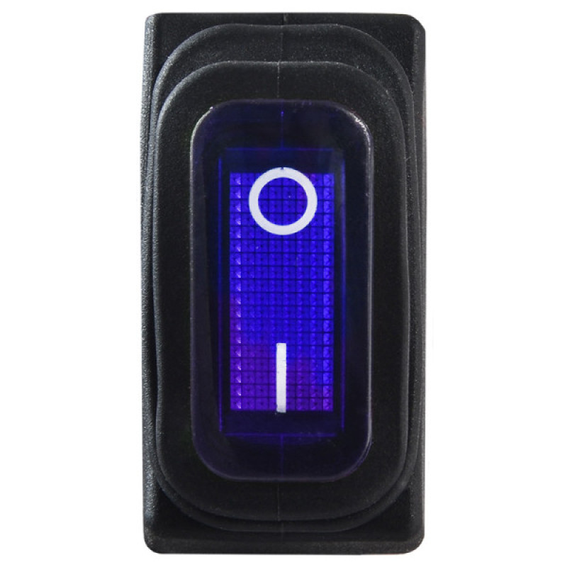 Перемикач Аско-Укрем KCD3-101NW BL/B (0-I) IP54 з підсвічуванням синій (A0140040038)