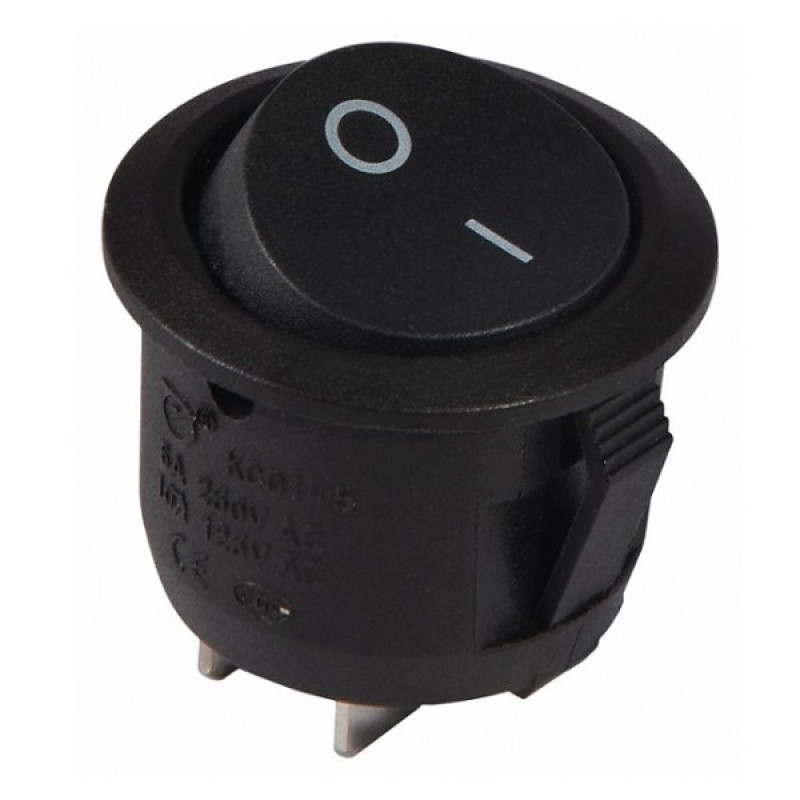 Переключатель TNSy KCD1-5-101 B/B круглый черный (TNSy5500705)