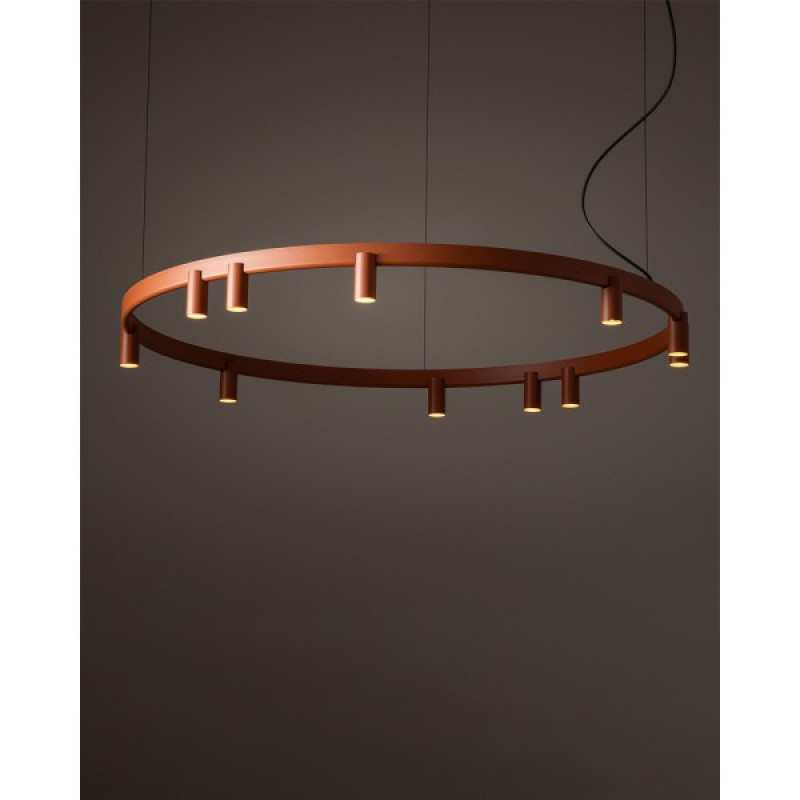 Люстра Nowodvorski 12420 Fourty Round GU10 R35+LED 11+6x10W+9W 3000K 710Lm IP20 терракотовая