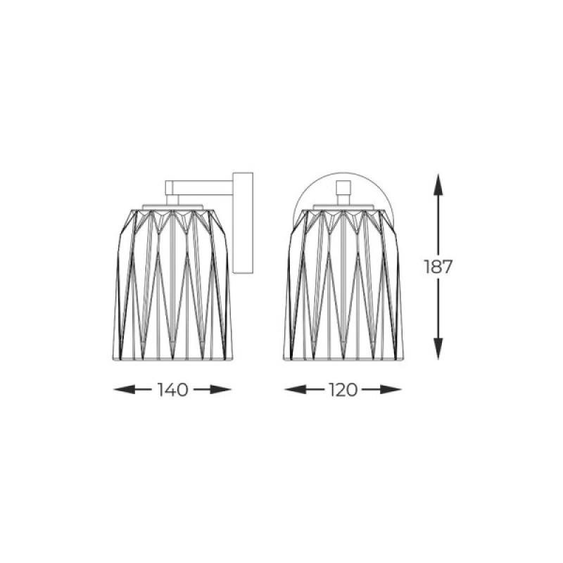 Бра, настенный светильник Zuma Line 5905316640375 Tazza E14 1x40W IP20 золотой