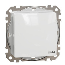 Одноклавишный переключатель Schneider Electric Sedna Design & Elements с крышкой IP44 белый SDD211106