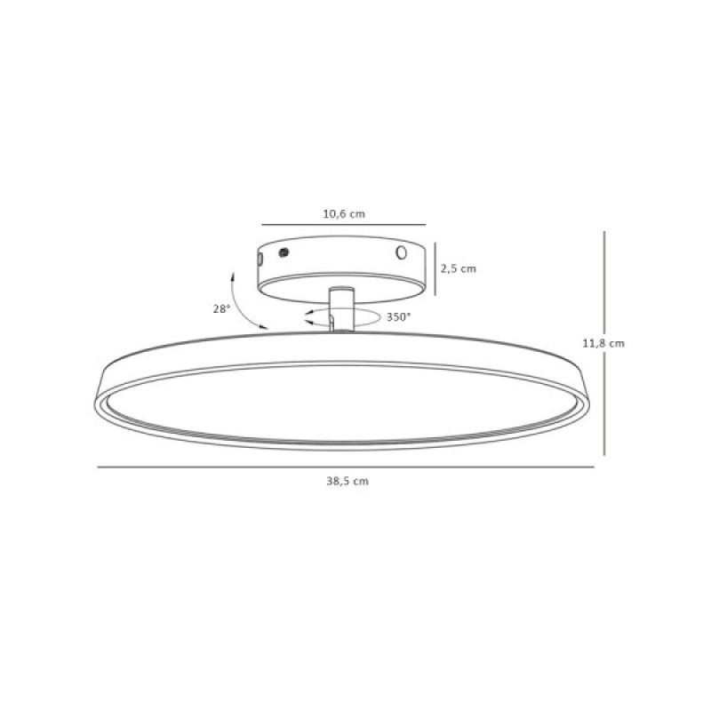 Люстра Nordlux 2320556003 Kaito LED 1x24W 3000K 1840Lm IP20 черная