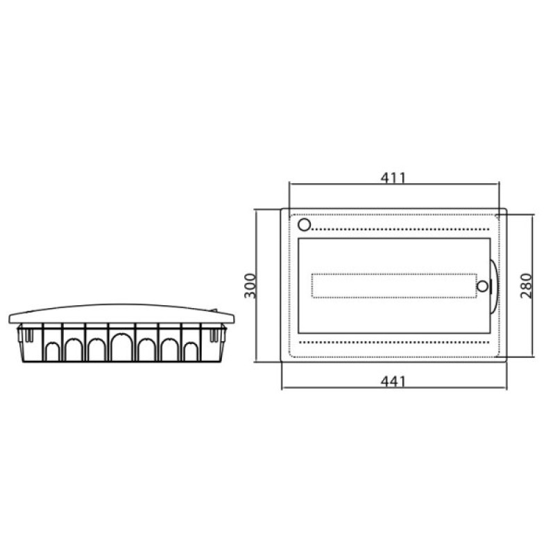 Щит встраиваемый 18 мод. с дверцей RAL9016 Ram Base, DKC