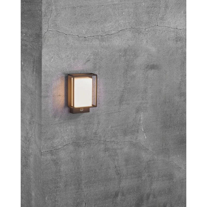 Уличный светильник с датчиком движения Nordlux 49051503 Nestor Sensor LED 1x8W 2700K 550Lm IP44 чёрный