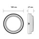 Светодиодный светильник Maxus MBH 15Вт 3000/4100/6500 IP65 WH Circle (1-MBH-15W-BLC)