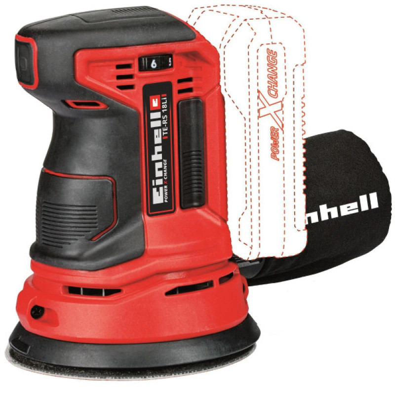 Ексцентрикова шліфувальна машина Einhell TE-RS 18 Li-Solo (4462010)