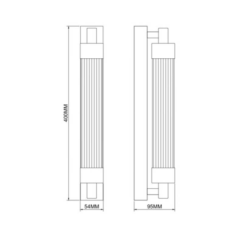 Бра, настенный светильник Zuma Line 5905316693616 Kalia LED 1x8W 3000K 591Lm IP44 черный