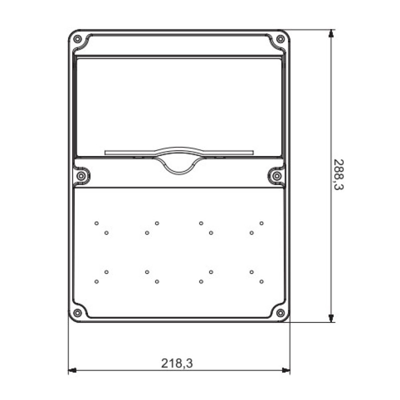 Монтажный набор ADAL PANO MD9203 11м и 2 силовые розетки 288x218x124мм IP54