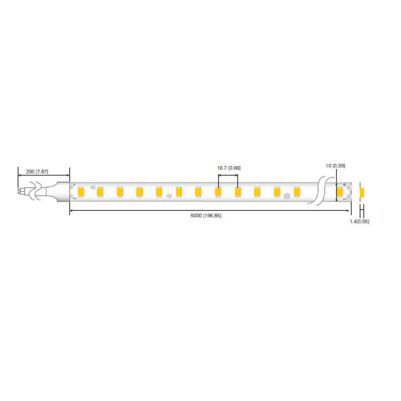 LED стрічка RISHANG 60-2835-12V-IP33 12W 1000Lm 4000K 5м (RD0060TA-A-NW)