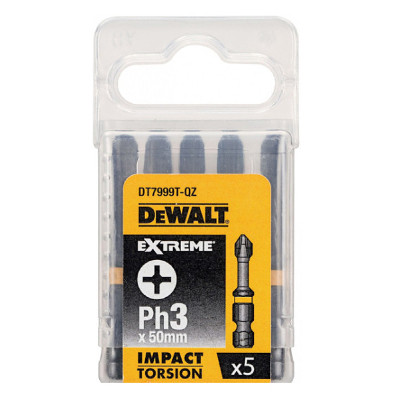 Ударные биты DeWALT Impact torsion extreme PH3х50мм (5шт)