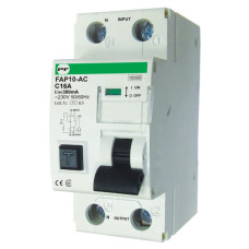 Диференційний автомат Promfactor FAP10-AC C 16А/0,3A 2P (1P+N) 10кА (FAP10C16300AC)