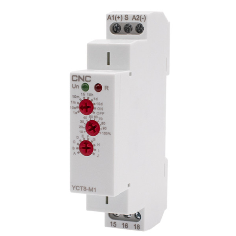 Багатофункціональне реле витримки часу CNC Electric YCT8-M1 AC/DC 12-240В 1СО 16А АС1 250В/DC 24 (Б00044213)