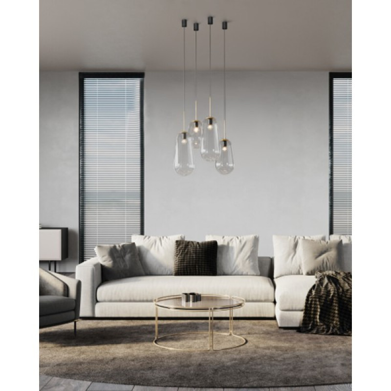 Підвісний світильник, люстра Nowodvorski 8672 Pear M E27 1x25W IP20 прозорий