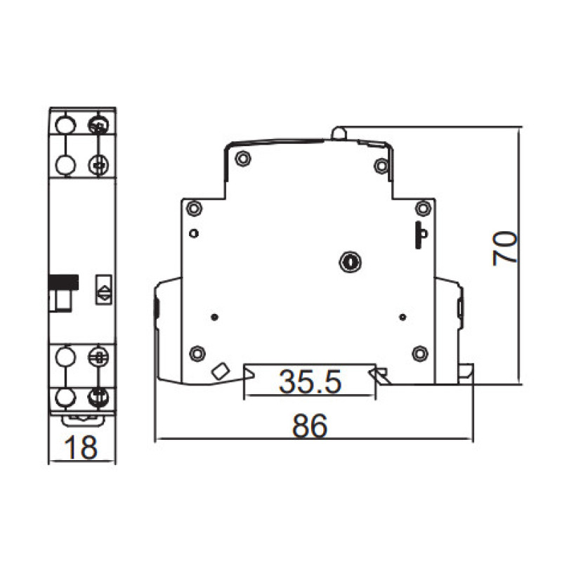 Імпульсне реле NOARK Ex9JU-16/1P 16А 230В AC (110261)