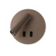 Бра, настенный светильник Italux WL-53742-1-CF Furla LED 1x8W 3000K 516Lm IP20 коричневый
