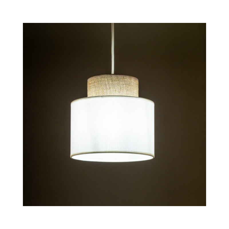 Підвісний світильник, люстра Tk Lighting 10078 Duo Juta E27 1x15W IP20 Білий