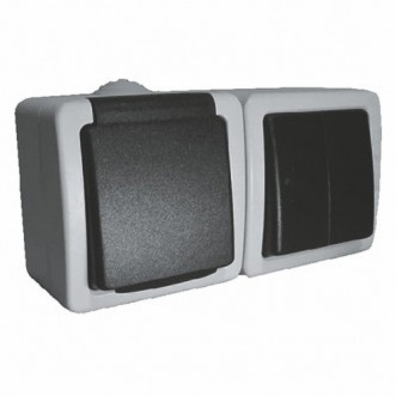 Розетка з вимикачем Sokol з заземленням IP54 (7.3.6.88625)