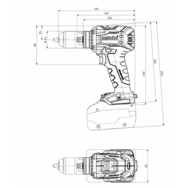 Акумуляторний дриль-шурупокрут Metabo BS 18 LTX BL Q I 2xLiHD 5,5Ач 0-550/0-2000 об/хв 1,5-13мм (602359770)