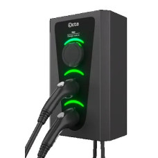 Комерційна зарядна станція Octa Energy SW336-S-C1-C22 Smart Wall на 36кВт (розетка 1ф + Type 1 + Type 2 трифазна)