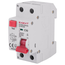 Выключатель дифференциального тока E.Next e.rcbo.stand.2.C10.30 1P+N 10А С 30мА (s034102)