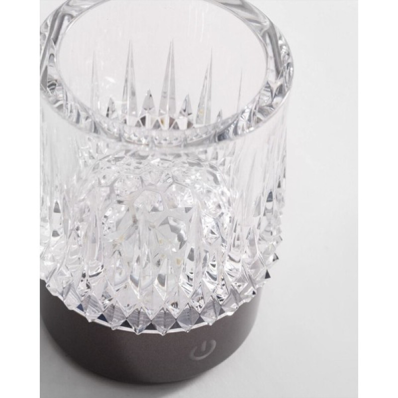 Настільна лампа Zuma Line 5905316667716 Crystal LED 1x1W 3000K 110Lm IP20 чорна