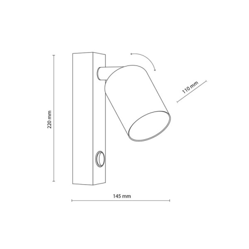 Бра, настенный светильник TK Lighting 11365 Nex GU10 1x10W IP20 белый