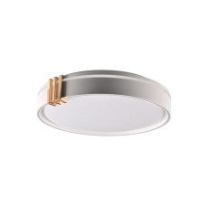 Люстра із пультом світлодіодна, стельовий світильник Goldlux 328847 Arletta LED 1x48W 3000K/4000K/6000K 5200Lm IP44 сіра