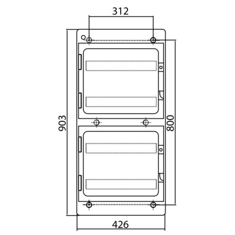 Щит настенный 72 мод. с дверцей RAL7035 Ram Base, DKC