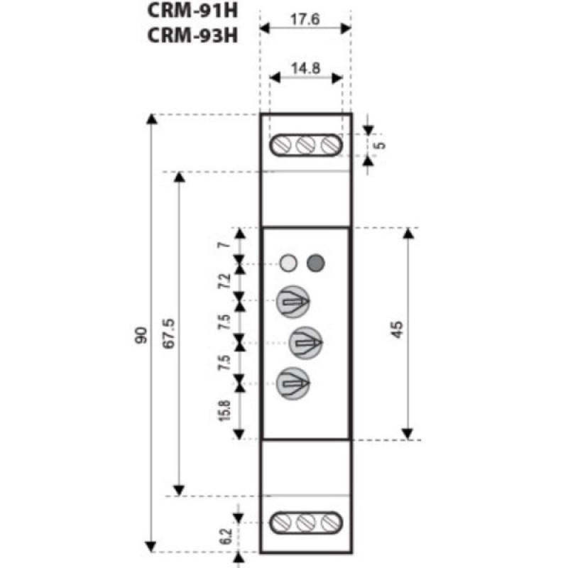Багатофункціональне реле часу ETI 002470071 CRM-93 H 230V (3x8A AC1)