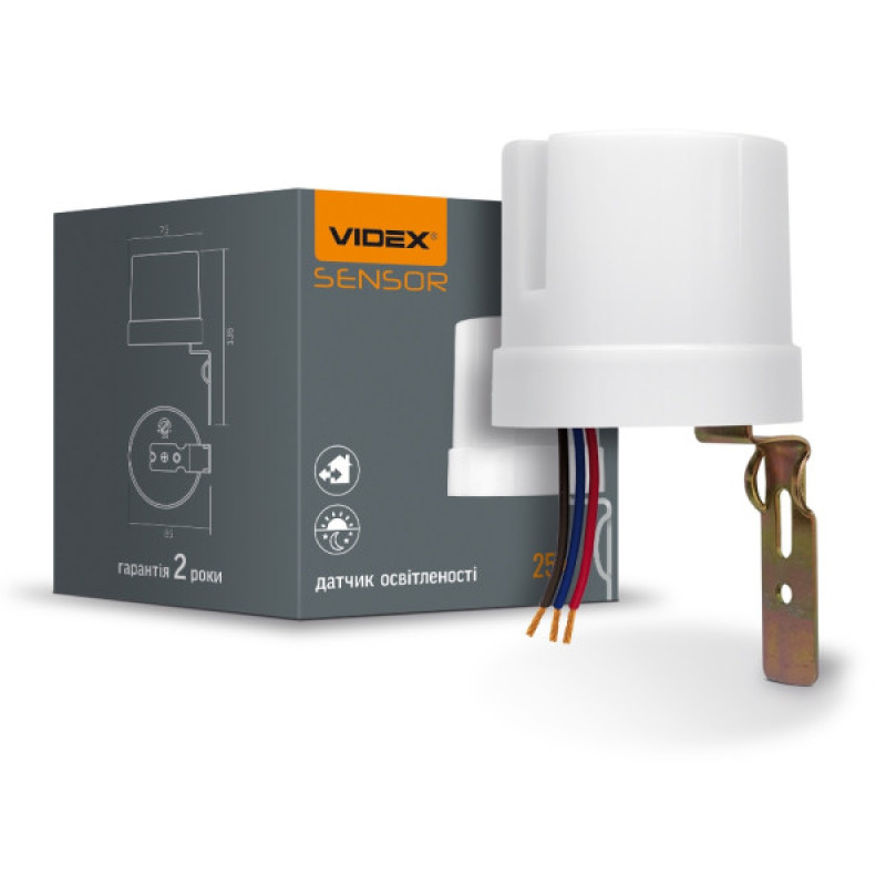 Фотометричний датчик освітленості Videx 220В 25A (VL-SN03)
