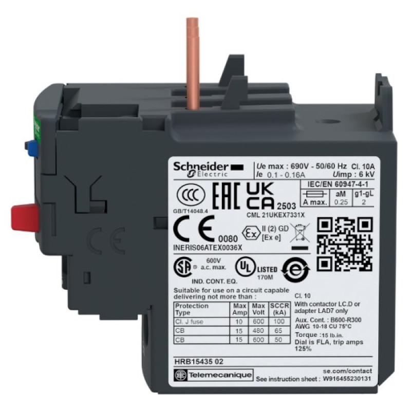 Тепловое реле Schneider Electric LRD06 1-1,6A