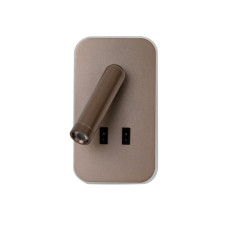 Бра, настенный светильник Italux WL-83957-1-CF Doria LED 2x8W 3000K 559Lm IP20 коричневый