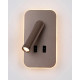 Бра, настенный светильник Italux WL-83957-1-CF Doria LED 2x8W 3000K 559Lm IP20 коричневый